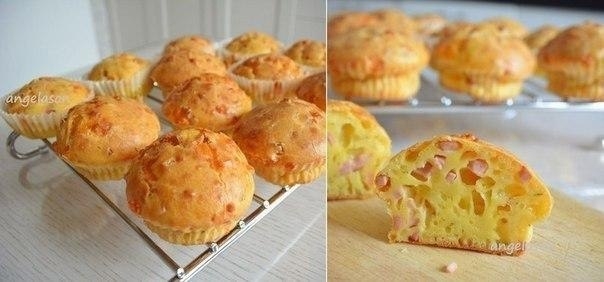 Рецепт: ЗАКУСОЧНЫЕ КЕКСИКИ С ВЕТЧИНОЙ И СЫРОМ Рецепт: ЗАКУСОЧНЫЕ КЕКСИКИ С ВЕТЧИНОЙ И СЫРОМ