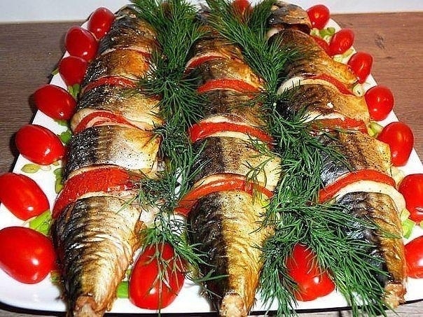 Рецепт: СКУМБРИЯ ЗАПЕЧЁННАЯ. Рецепт: СКУМБРИЯ ЗАПЕЧЁННАЯ.