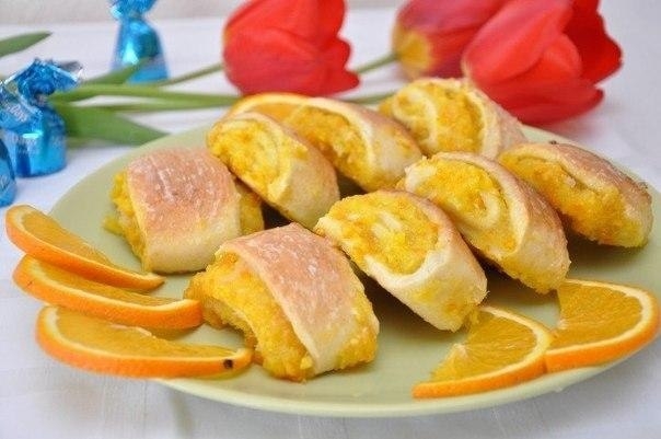 Рецепт: Апельсиновые Печенья