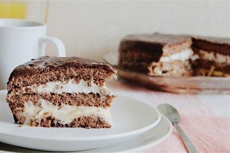 Торт &laquo;Три крема&raquo; (Tarte &laquo;Trois cr&egrave;mes&raquo;).