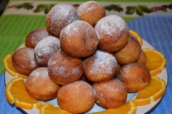 Апельсиновые пончики. Апельсиновые пончики.
