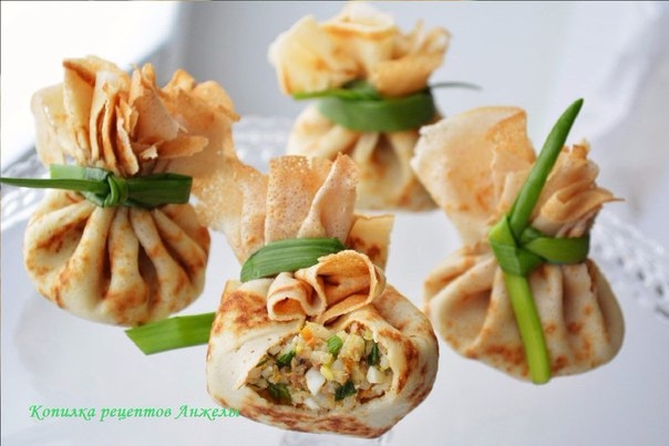 Очень вкусные фаршированные блинчики