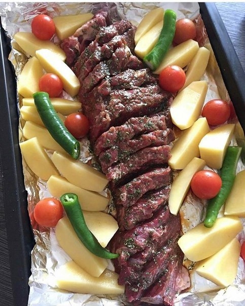 Мясо маринованное в соевом соусе
