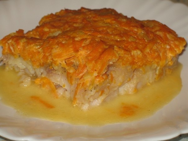 Рыба запечённая с морковью!