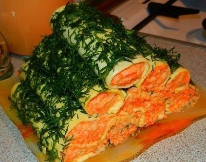 Закусочные сырные трубочки с начинкой