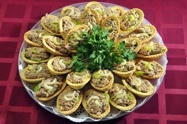 Тарталетки с начинкой, рецепты.