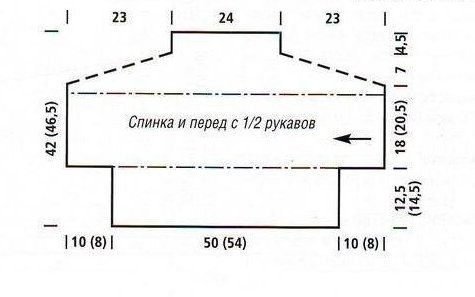 Оригинальный пуловер с широкими косами