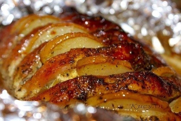 Свинина запеченная с грушей.