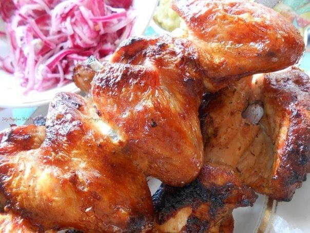 Шашлык из курицы.