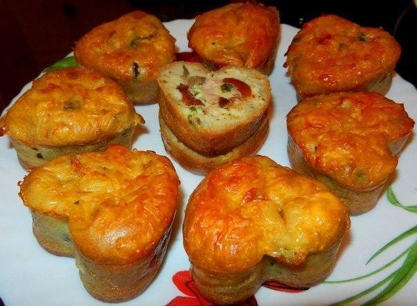 Блинные кексы с начинкой.