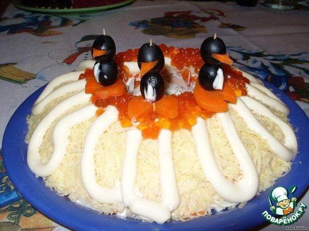 Салат с кальмаром Морская пена