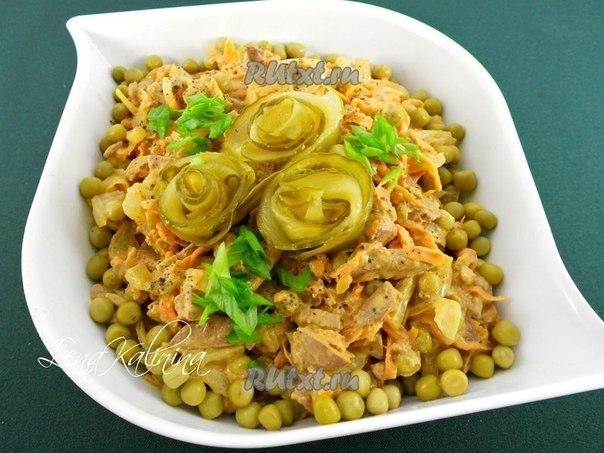 Салат "Обжорка" с печенью