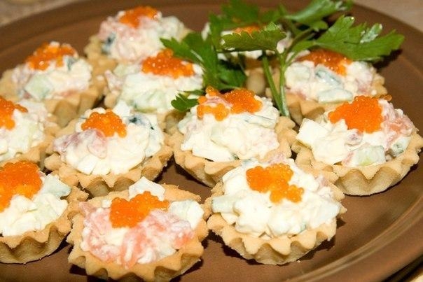 Вкусный салатик в корзиночках