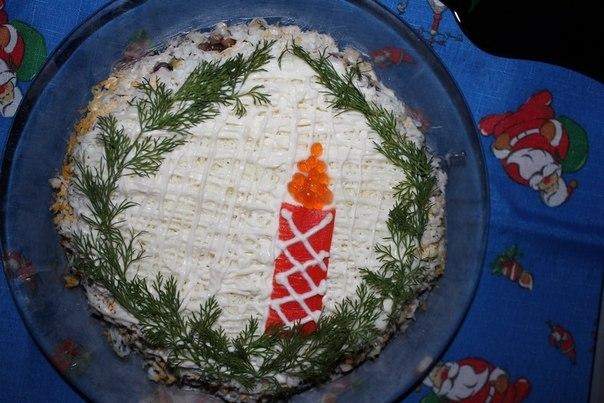 Салат"Свеча"
