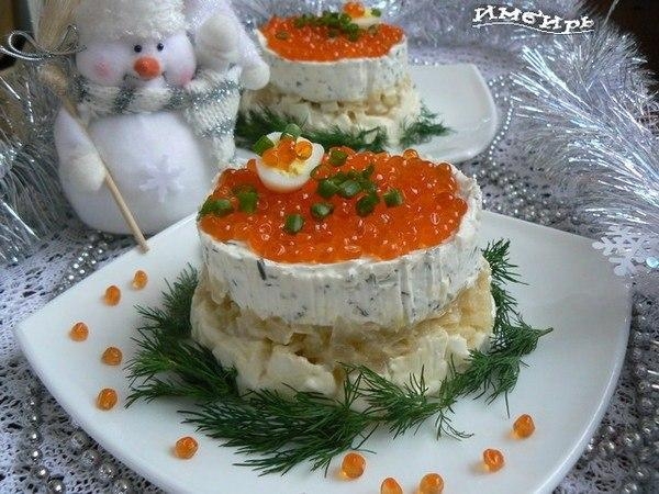 Икорный тортик