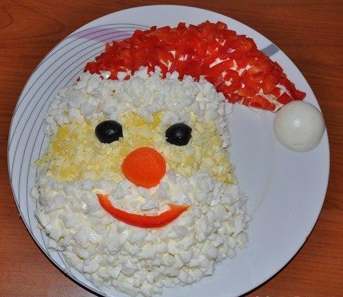 Салат "Дед Мороз" - Такой салат украсит ваш новогодний стол!