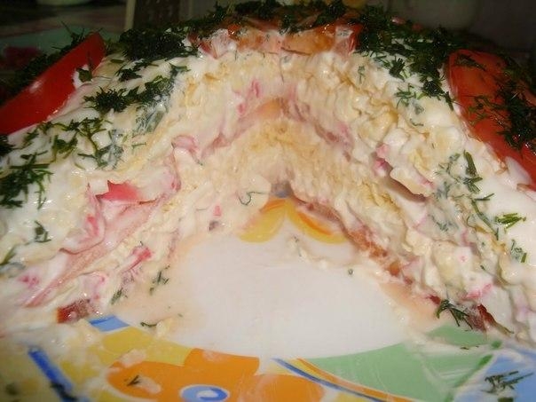 Салат "Крабовая полянка"