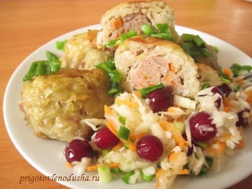Драники с начинкой из куриного фарша