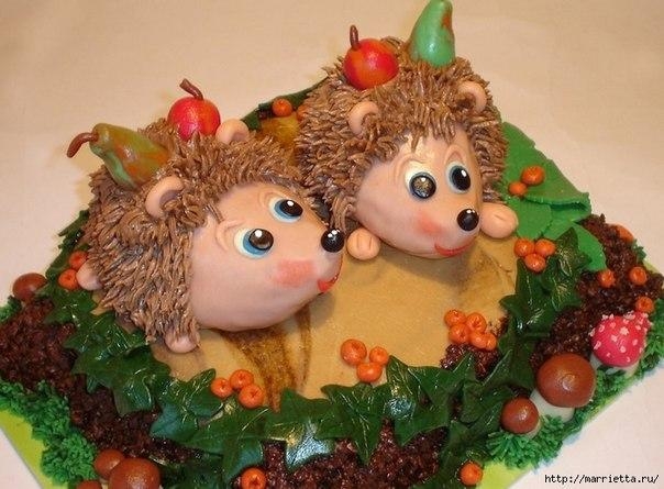 САМЫЕ КРАСИВЫЕ СЛАДКИЕ ЕЖИКИ. ИЗУМИТЕЛЬНЫЙ ВАРИАНТ ОФОРМЛЕНИЯ ДЕТСКОГО ТОРТА