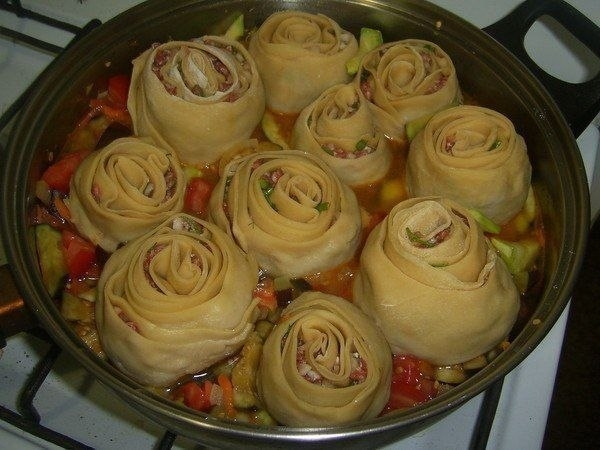 Очень вкусное блюдо «Розочки». Очень вкусное блюдо «Розочки».