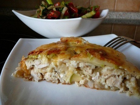Запеканка с курицей и кабачками. Запеканка с курицей и кабачками.