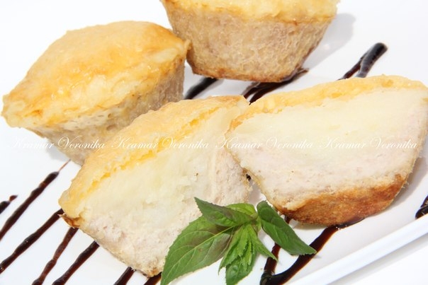 Мясные корзиночки с картофельным пюре под сыром