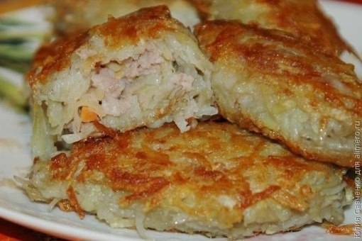 "Картофельные зразы с мясным фаршем"