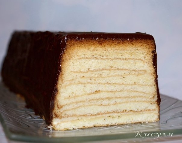 Baumkuchen (баумкухен) слоистый бисквит