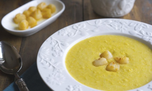 Пряный суп-пюре из кукурузы Пряный суп-пюре из кукурузы