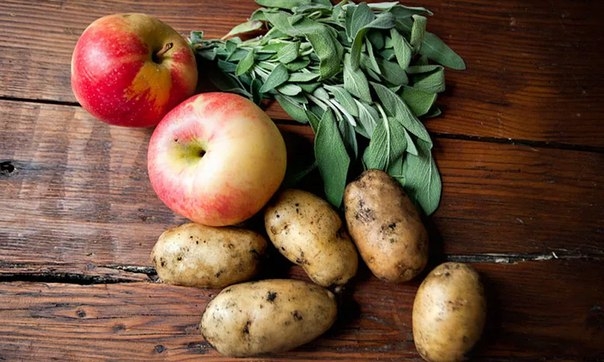 Яблоко, картофель, лук