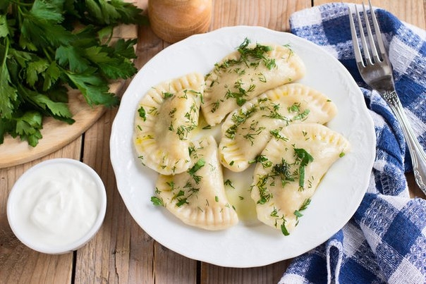 Вареники с картофелем и беконом