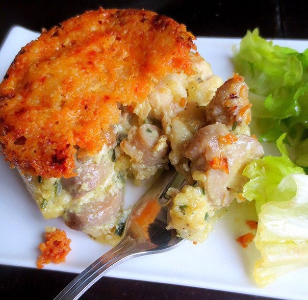 Куриная запеканка с хрустящей корочкой Куриная запеканка с хрустящей корочкой