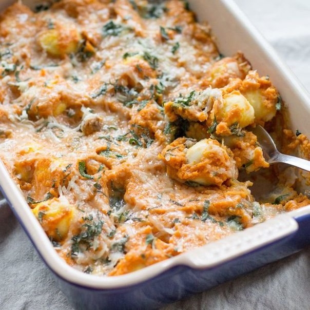 Мясная запеканка с тыквой