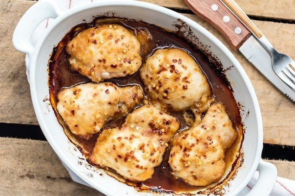 Курица, запеченая в меду