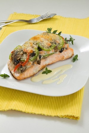 Форель с грибной начинкой
