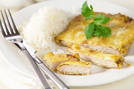 Свиная отбивная с рисом