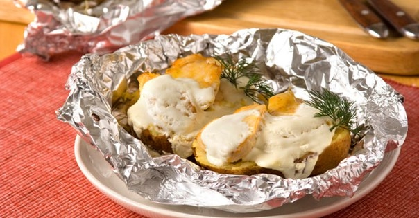 Курица с картофелем и сыром