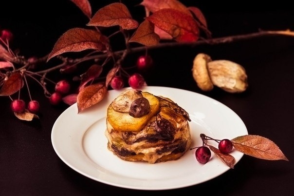 Жареный картофель с грибами на французский лад.
