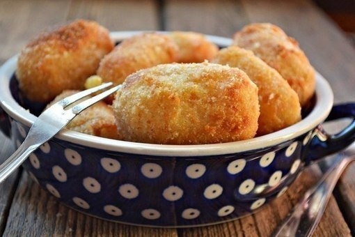 Картофельные крокеты с грибами Картофельные крокеты с грибами