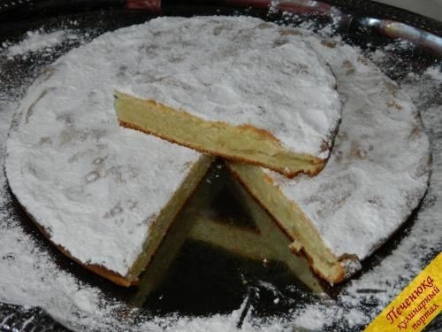 Пирог на кефире с яблоками.