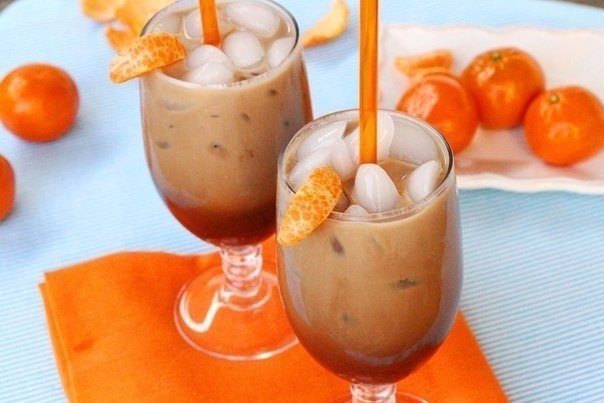 Мокка с мандарином и льдом