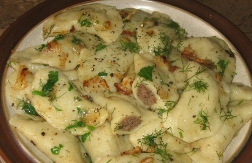 Вареники из картофельного теста с куриной печенью / Простые рецепты