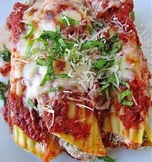 Макароны, фаршированные грибным соусом Макароны, фаршированные грибным соусом