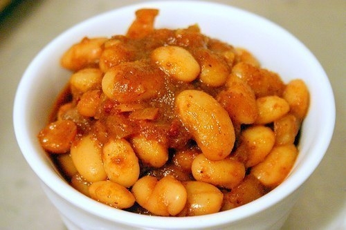 Белая фасоль с помидорами. Белая фасоль с помидорами.