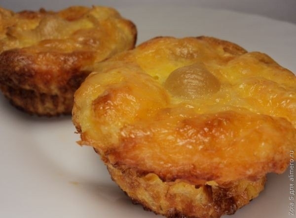 Мини-запеканки из макарон с сыром