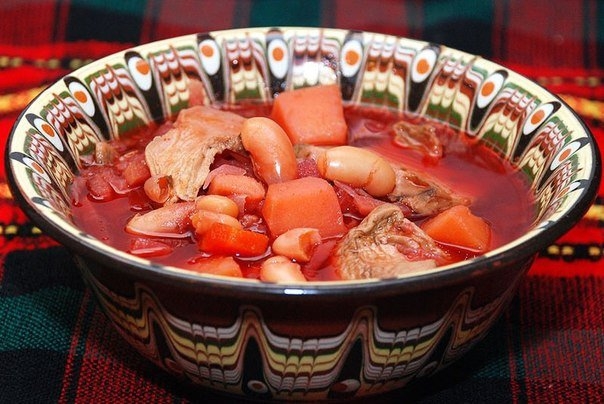 Постный борщ с грибами