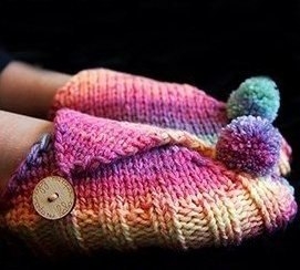 Японские тапочки спицами Японские тапочки спицами