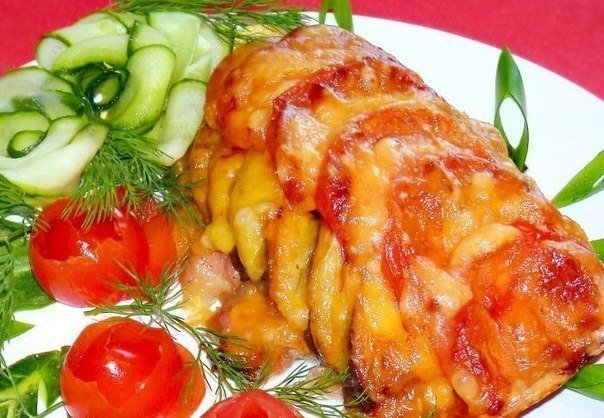 Очень вкусная курочка.