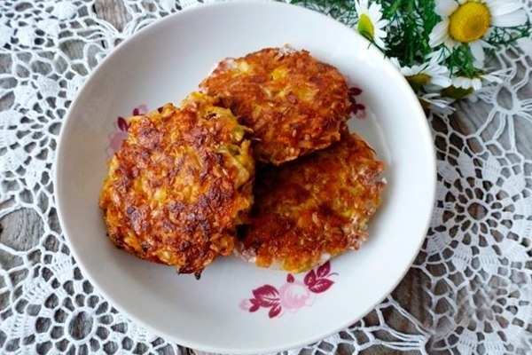 Оладьи из тыквы и кабачков.