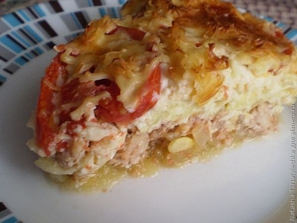 Нежная запеканка из кабачка, для вашего школьника.